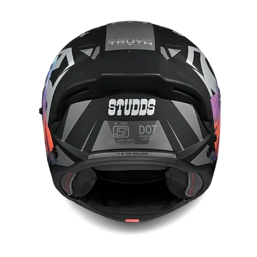 Studds Trooper Superman Matt Black N4 Gray Flip Up Helmet