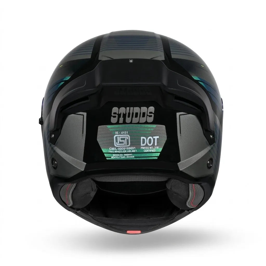 Studds Trooper Trail Black Grey Blue Filp Up Helmet