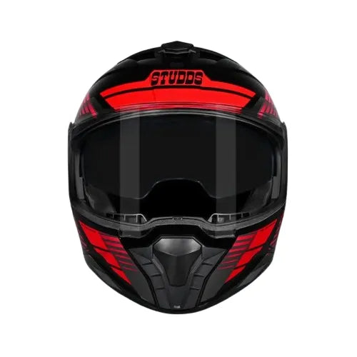 Studds Trooper Trail Black Grey Red Flip Up Helmet