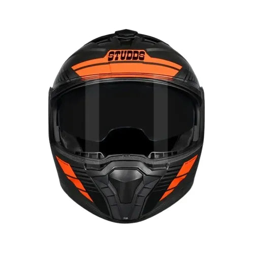 Studds Trooper Trail Grey Black Orange Flip Up Helmet
