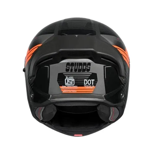 Studds Trooper Trail Grey Black Orange Flip Up Helmet