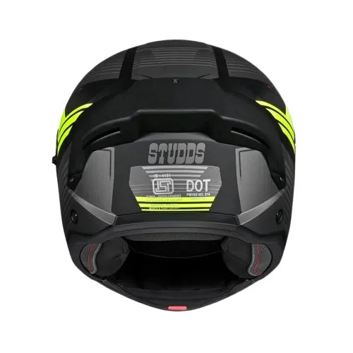 Studds Trooper Trail Matt Black Grey Yellow Flip Up Helmet