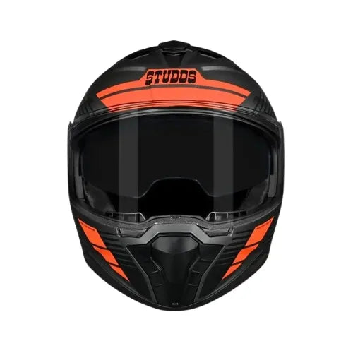 Studds Trooper Trail Matt Grey Black Orange Flip Up Helmet