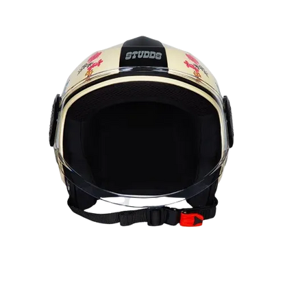 Studds Urban Super D2 Yellow Flower Half Face Helmet