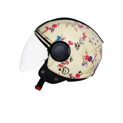 Studds Urban Super D2 Yellow Flower Half Face Helmet