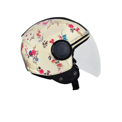 Studds Urban Super D2 Yellow Flower Half Face Helmet