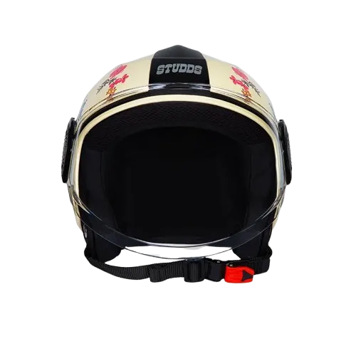 Studds Urban Super D2 Yellow Flwr Half Face Helmet