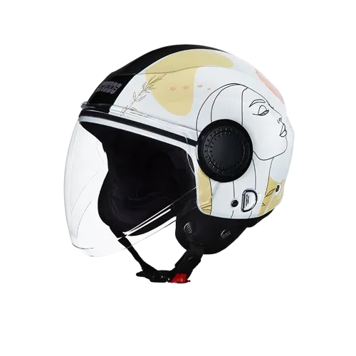 STUDDS Urban Super D3 White Pink N5 Half Face Helmet