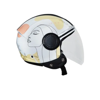 STUDDS Urban Super D3 White Pink N5 Half Face Helmet