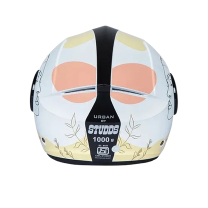 STUDDS Urban Super D3 White Pink N5 Half Face Helmet