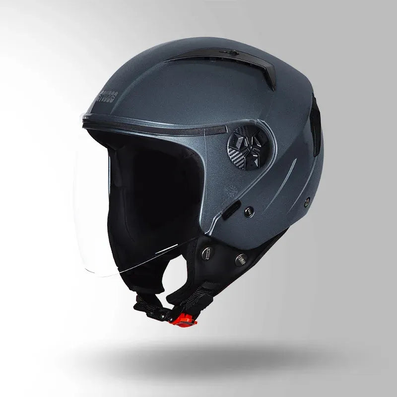 STUDDS Vogue Matt Gun Grey Half Face Helmet