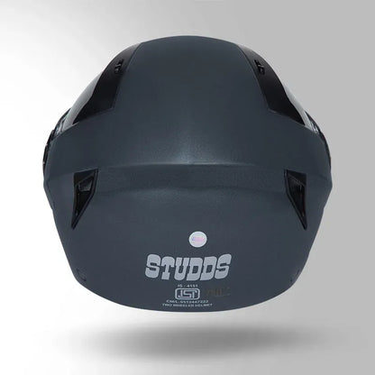 STUDDS Vogue Matt Gun Grey Half Face Helmet