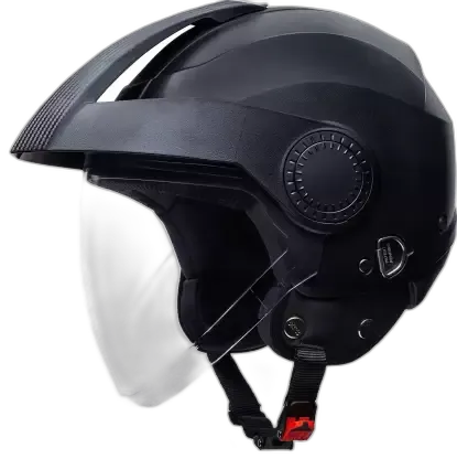 STUDDS Suburban Black Half Face Helmet