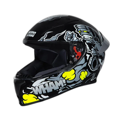 STUDDS Thunder Bluetooth Cr D10 Grey N Full Face Helmet