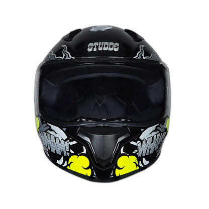 STUDDS Thunder Bluetooth Cr D10 Grey N Full Face Helmet