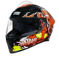 STUDDS Thunder D10 Black Orange N10 Full Face Helmet