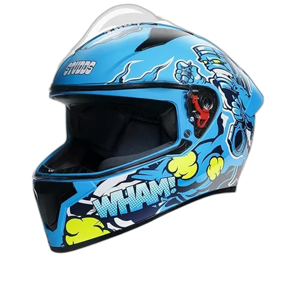 STUDDS Thunder D10 Spoiler Blue N1 Full Face Helmet