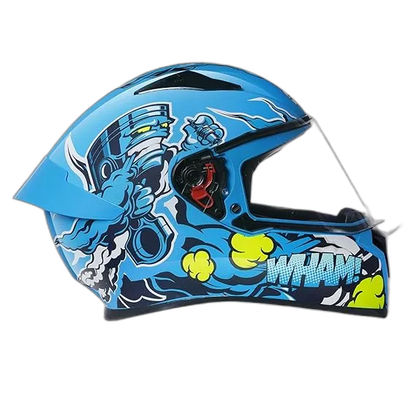 STUDDS Thunder D10 Spoiler Blue N1 Full Face Helmet