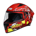 STUDDS Thunder D10 Spoiler Matt Red Full Face Helmet