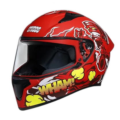 STUDDS Thunder D10 Spoiler Matt Red Full Face Helmet