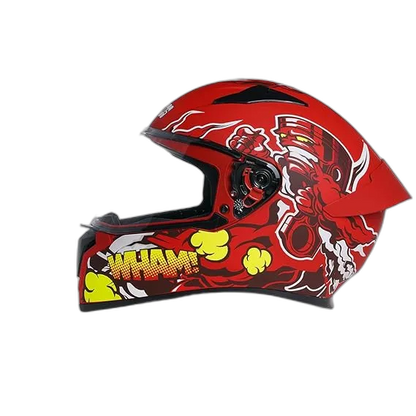 STUDDS Thunder D10 Spoiler Matt Red Full Face Helmet