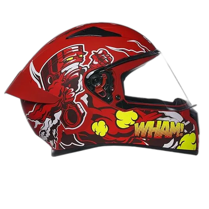 STUDDS Thunder D10 Spoiler Matt Red Full Face Helmet