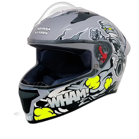 STUDDS Thunder D10 Grey N4 Full Face Helmet
