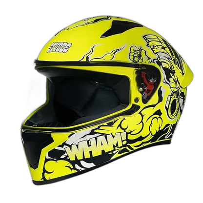 STUDDS Thunder D10 Matt Yellow N5 Full Face Helmet