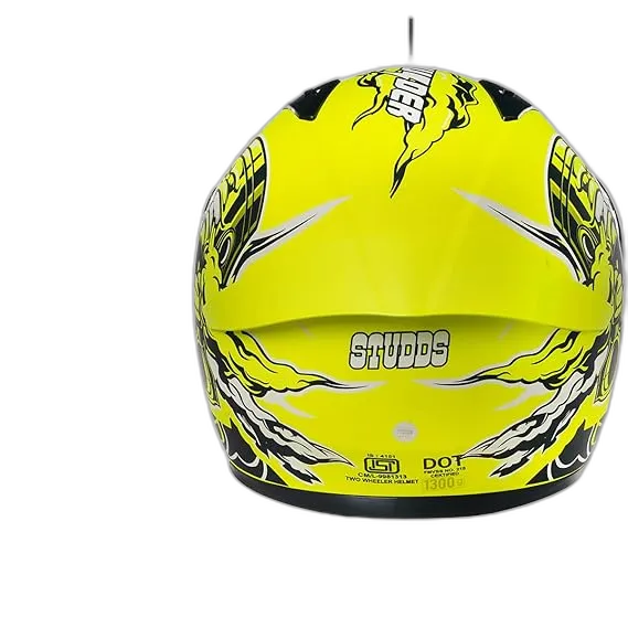 STUDDS Thunder D10 Matt Yellow N5 Full Face Helmet