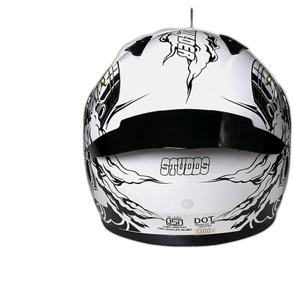 STUDDS Thunder D10 White N6 Full Face Helmet