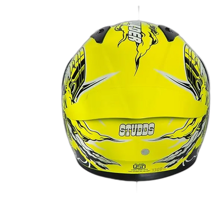 STUDDS Thunder D10 Yellow N5 Full Face Helmet