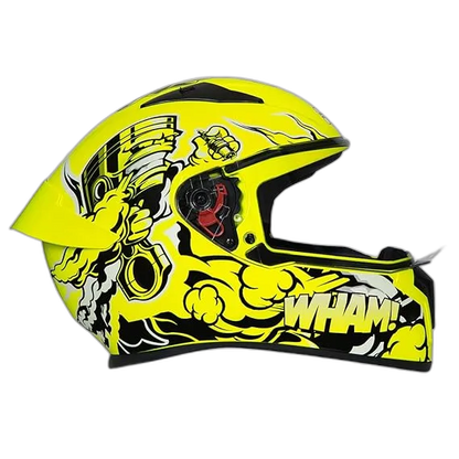 STUDDS Thunder D10 Yellow N5 Full Face Helmet