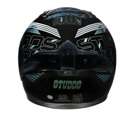 STUDDS Thunder D11 Black Chameelon N1 Blue Full Face Helmet