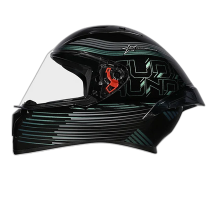 STUDDS Thunder D11 Black Chameelon N1 Blue Full Face Helmet