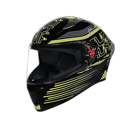 STUDDS Thunder D11 Fluoresescent Yellow Full Face Helmet