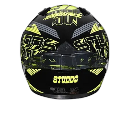 STUDDS Thunder D11 Fluoresescent Yellow Full Face Helmet