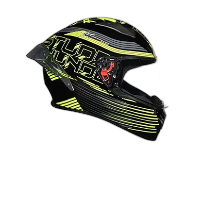 STUDDS Thunder D11 Fluoresescent Yellow Full Face Helmet