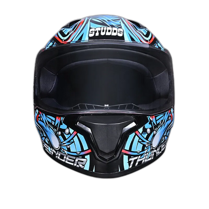 STUDDS Thunder D12 Bk Blue N2 Full Face Helmet