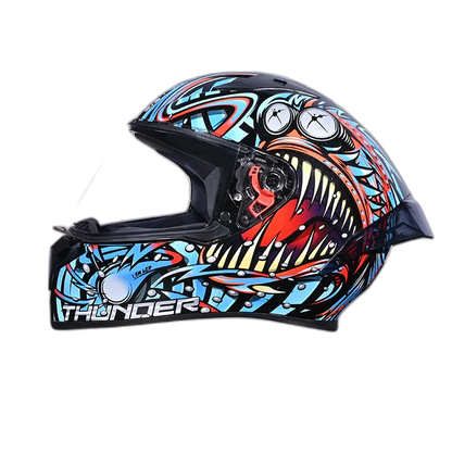 STUDDS Thunder D12 Bk Blue N2 Full Face Helmet