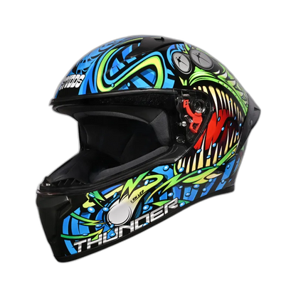 STUDDS Thunder D12 Bk Blue N3 Full Face Helmet