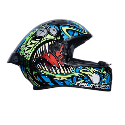STUDDS Thunder D12 Bk Blue N3 Full Face Helmet