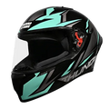 STUDDS Thunder D1 Lightvolt Black Blue N4 Full Face Helmet