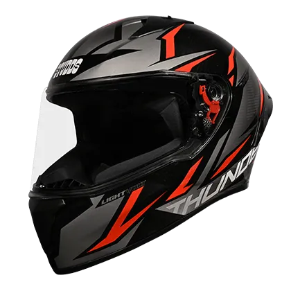 STUDDS Thunder D1 Lightvolt Black Grey N10 Full Face Helmet