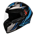 STUDDS Thunder D1 Lightvolt Black Grey N1 Full Face Helmet