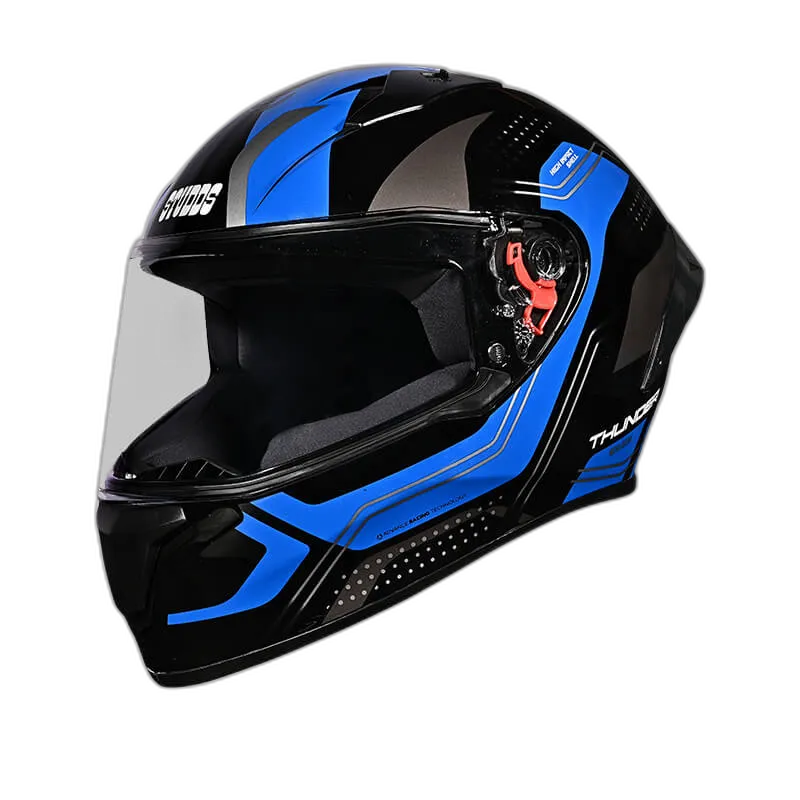 STUDDS Thunder D2 Drakan Fgylw Black N Full Face Helmet