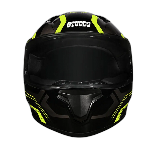 STUDDS Thunder D2 Draken Black Fluorescent Yellow N5 Full Face Helmet