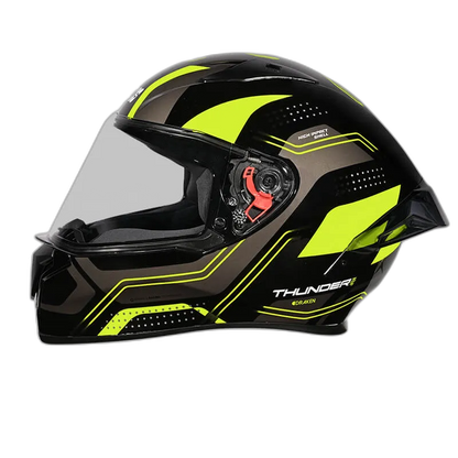 STUDDS Thunder D2 Draken Black Fluorescent Yellow N5 Full Face Helmet