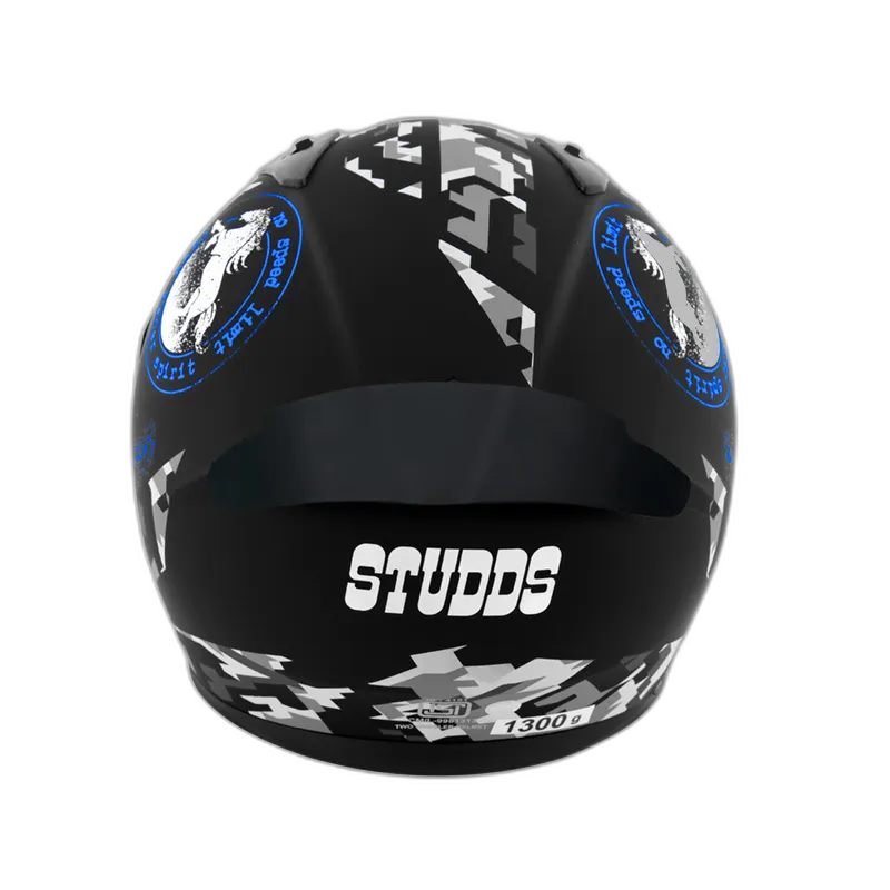STUDDS Thunder D2 Matt Black N1 Full Face Helmet