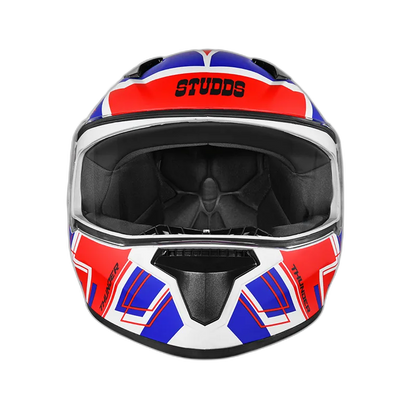 STUDDS Thunder D3 Matt White N2 Full Face Helmet