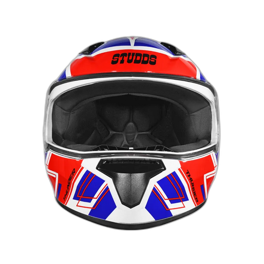 STUDDS Thunder D3 White N2 Full Face Helmet
